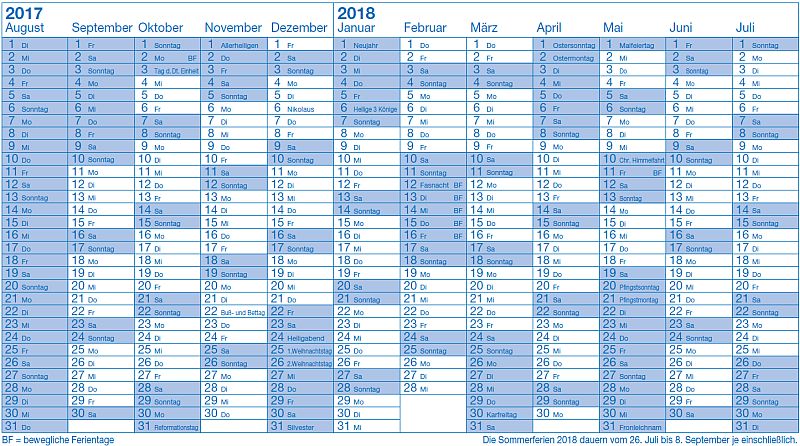 2017 18 Ferienkalender